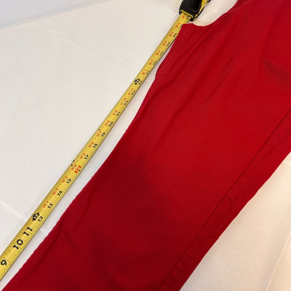 Tommy Hilfiger Red Denim Pants Y2K style Women’s Size 12 - Picture 6 of 6